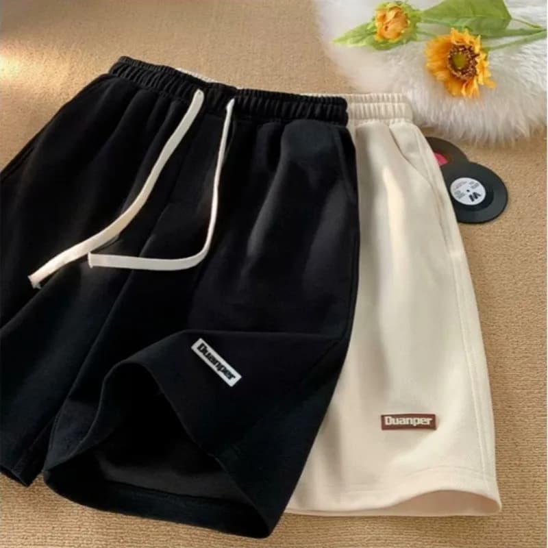 ใ M-8XLใ2026 Summer Unisex Shorts Two-Tone Elastic Drawstring Waist Casual Loose Breathable Beach Shorts for Men Women