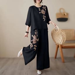 Plus Size Women's Casual Comfortable Set Cotton Linen Office Lady Fashion New Arrival Trendy Breathable