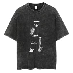 Japanese Anime Naruto Vintage Tshirt Harajuku Streetwear Men Washed T-Shirt Cotton Tops Fashion Summer Short Sleeve Tees Shirts