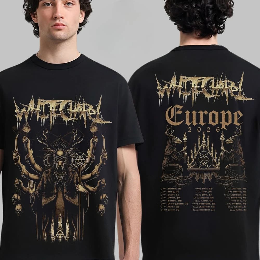 Whitechapel Cotton Band Shirt Unisex Summer Short Sleeve Fashion Brand Tee Luxury Casual Vintage T-shirt