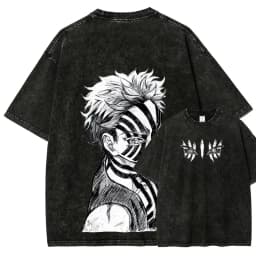 Anime Demon Slayer Graphic T Shirt Men's Clothing Women Washed Short Sleeve Tee Print Streetwear Casual Tops 2026 Summer Fashion