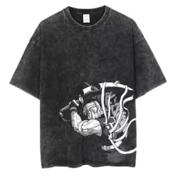 Anime Demon Slayer Graphic T Shirt Men's Clothing Women Washed Short Sleeve Tee Print Streetwear Casual Tops 2026 Summer Fashion