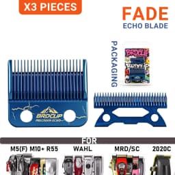 BRDCLIP Blue Echo Blade 808C Professional Electric Hair Clipper Replaceable Blade for 8148、M10、R77F、BRD-106、108、FA1C、X1、V