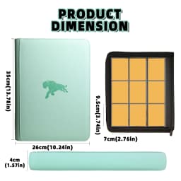 360 Cards Trading Card Binder 9-Pocket PU Leather Album, Portable Card Holder for TCG Game Cards Sports Cards, Collector Album