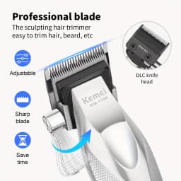 Kemei Baber Professional Hair Clipper Hair Cutting Machine With Charging Base Electric Trimmers For Men Gift KM-1798 3023-702