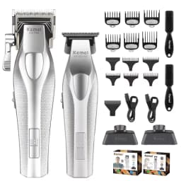 Kemei Baber Professional Hair Clipper Hair Cutting Machine With Charging Base Electric Trimmers For Men Gift KM-1798 3023-702