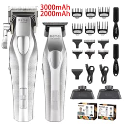 Kemei Baber Professional Hair Clipper Hair Cutting Machine With Charging Base Electric Trimmers For Men Gift KM-1798 3023-702