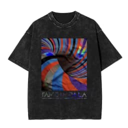 Washed Vintage Pop Rock Band Tame Impala Currents Graphic Print T Shirt Men's Women Casual Cotton Oversized Short Sleeve T-shirt