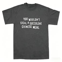 You Wouldnt Steal A Succulent Chinese Meal Funny Meme T-Shirt Aesthetic Men's Clothing Women's Clothing 2026 Summer New T Shirt