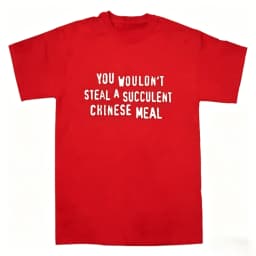 You Wouldnt Steal A Succulent Chinese Meal Funny Meme T-Shirt Aesthetic Men's Clothing Women's Clothing 2026 Summer New T Shirt
