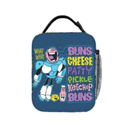 Teen Titans Go Team Comic Insulated Lunch Bag Thermal Bag Reusable,Meal Container Portable Tote Lunch Box Men Women Office