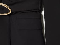 Spring and summer women's long sleeved gold buckle waistband suit jacket pleated pants set