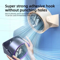 Cordless Wall Mount Fan USB Rechargeable 90° Tilt Quiet Desk Air Circulator Portable No Drill Fan for Home Office