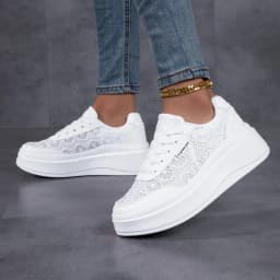 DJSUNNYMIX New Summer Increased Height Shoes Women's Thick Bottom Lace breather Shoes female's Shoes sneakers