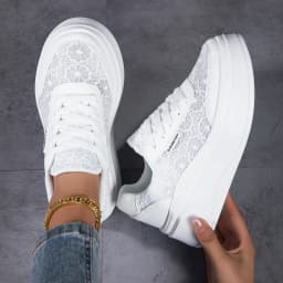 DJSUNNYMIX New Summer Increased Height Shoes Women's Thick Bottom Lace breather Shoes female's Shoes sneakers