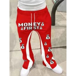 26 Men's Casual Street Style Trendy Cross Print Fashionable Color-Block Design Sweatpants Men Pants For Adults/Kids