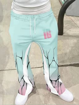 26 Men's Casual Street Style Trendy Cross Print Fashionable Color-Block Design Sweatpants Men Pants For Adults/Kids