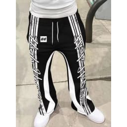 26 Men's Casual Street Style Trendy Cross Print Fashionable Color-Block Design Sweatpants Men Pants For Adults/Kids