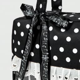 Cute Sweet Bow Heart Lace Polka Dot Pop Art Tote Bag, 2nd Gen Transparent Shoulder Bag with Music Note Badge & Doll Display, for