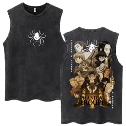 Washed Anime Hunter X Hunter GON·FREECSS Tank Tops Men Women Fashion Vintage Sleeveless T Shirt Cotton Casual Oversized Vests