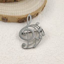 Music Note Treble Clef Brooch Set, Elegant Lapel Pin for Music Lovers, Fashion Jewelry Gift for Women