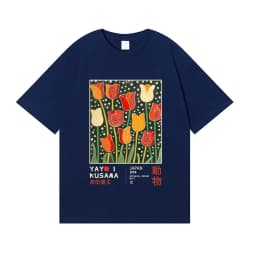 Yayoi Kusama T-shirt Japanese Artist Pop Art Polka Dot Pumpkin Infinity Mirrors Crewneck Casual Streetwear Y2k 2026 Summer Tees