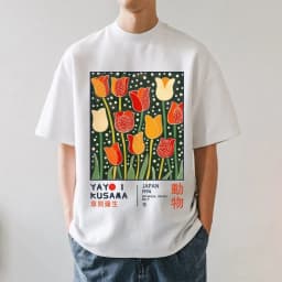 Yayoi Kusama T-shirt Japanese Artist Pop Art Polka Dot Pumpkin Infinity Mirrors Crewneck Casual Streetwear Y2k 2026 Summer Tees