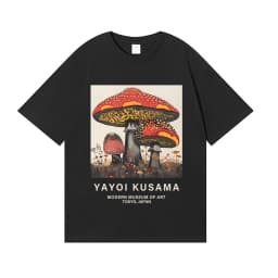 Yayoi Kusama T-shirt Japanese Artist Pop Art Polka Dot Pumpkin Infinity Mirrors Crewneck Casual Streetwear Y2k 2026 Summer Tees