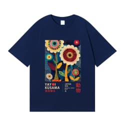 Yayoi Kusama T-shirt Japanese Artist Pop Art Polka Dot Pumpkin Infinity Mirrors Crewneck Casual Streetwear Y2k 2026 Summer Tees