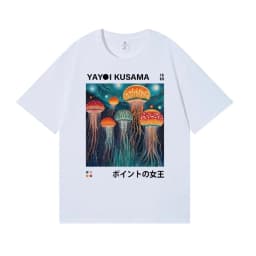 Yayoi Kusama T-shirt Japanese Artist Pop Art Polka Dot Pumpkin Infinity Mirrors Crewneck Casual Streetwear Y2k 2026 Summer Tees
