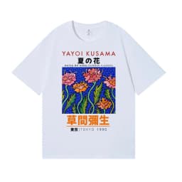 Yayoi Kusama T-shirt Japanese Artist Pop Art Polka Dot Pumpkin Infinity Mirrors Crewneck Casual Streetwear Y2k 2026 Summer Tees