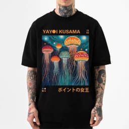 Yayoi Kusama T-shirt Japanese Artist Pop Art Polka Dot Pumpkin Infinity Mirrors Crewneck Casual Streetwear Y2k 2026 Summer Tees