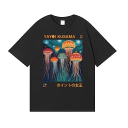 Yayoi Kusama T-shirt Japanese Artist Pop Art Polka Dot Pumpkin Infinity Mirrors Crewneck Casual Streetwear Y2k 2026 Summer Tees