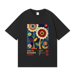 Yayoi Kusama T-shirt Japanese Artist Pop Art Polka Dot Pumpkin Infinity Mirrors Crewneck Casual Streetwear Y2k 2026 Summer Tees