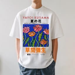 Yayoi Kusama T-shirt Japanese Artist Pop Art Polka Dot Pumpkin Infinity Mirrors Crewneck Casual Streetwear Y2k 2026 Summer Tees
