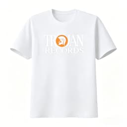 Trojan Records British Label Logo Men's T Shirt Black White Print Music Inspired Fashion Statement Men Women 2026 Summer T Shirt