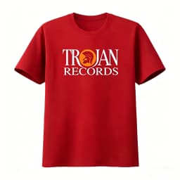 Trojan Records British Label Logo Men's T Shirt Black White Print Music Inspired Fashion Statement Men Women 2026 Summer T Shirt