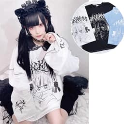Streetwear T Shirts Women Clothing Print Long Sleeve Tees Casual Fashion Japanese Camisetas Cartoon Y2k Tops Oversized T-shirts