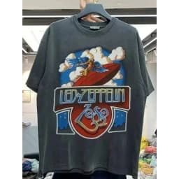 Led Zeppelin Holy Album Printed T-Shirt Oversized Men Women Rock Band T-shirt Classic Rock Retro Crew Neck Female Male Clothing
