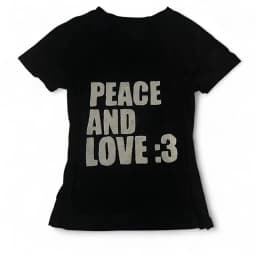 ropa mujer PEACE AND LOVE Short Sleeve T-shirt Fashion Summer Crop Top Streetwear Emo Girl Y2k Style Women's T-shirt Baby Tee