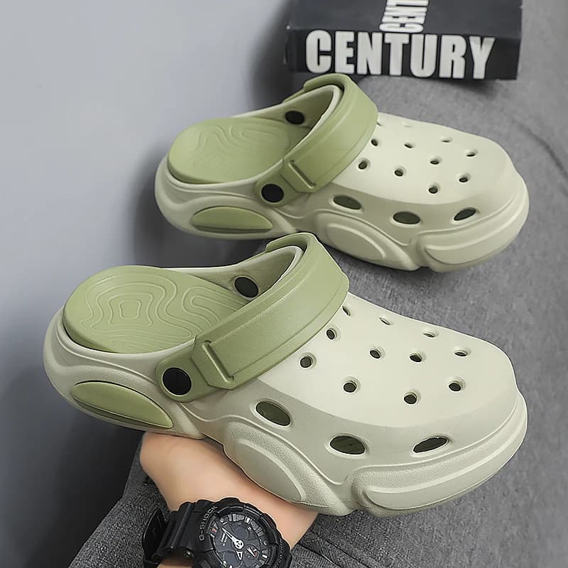 Summer Men's Thick-Soled Non-Slip Breathable Toe-Cap Sandals Casual Beach Slippers Plus Size Multicolor Men Shoes zapatos