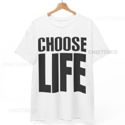 Summer Funny Choose Life Letter Printed T-Shirt Women's Men's Unisex Short-sleeved Retro Street Y2K Casual Fashion Tops Clothing