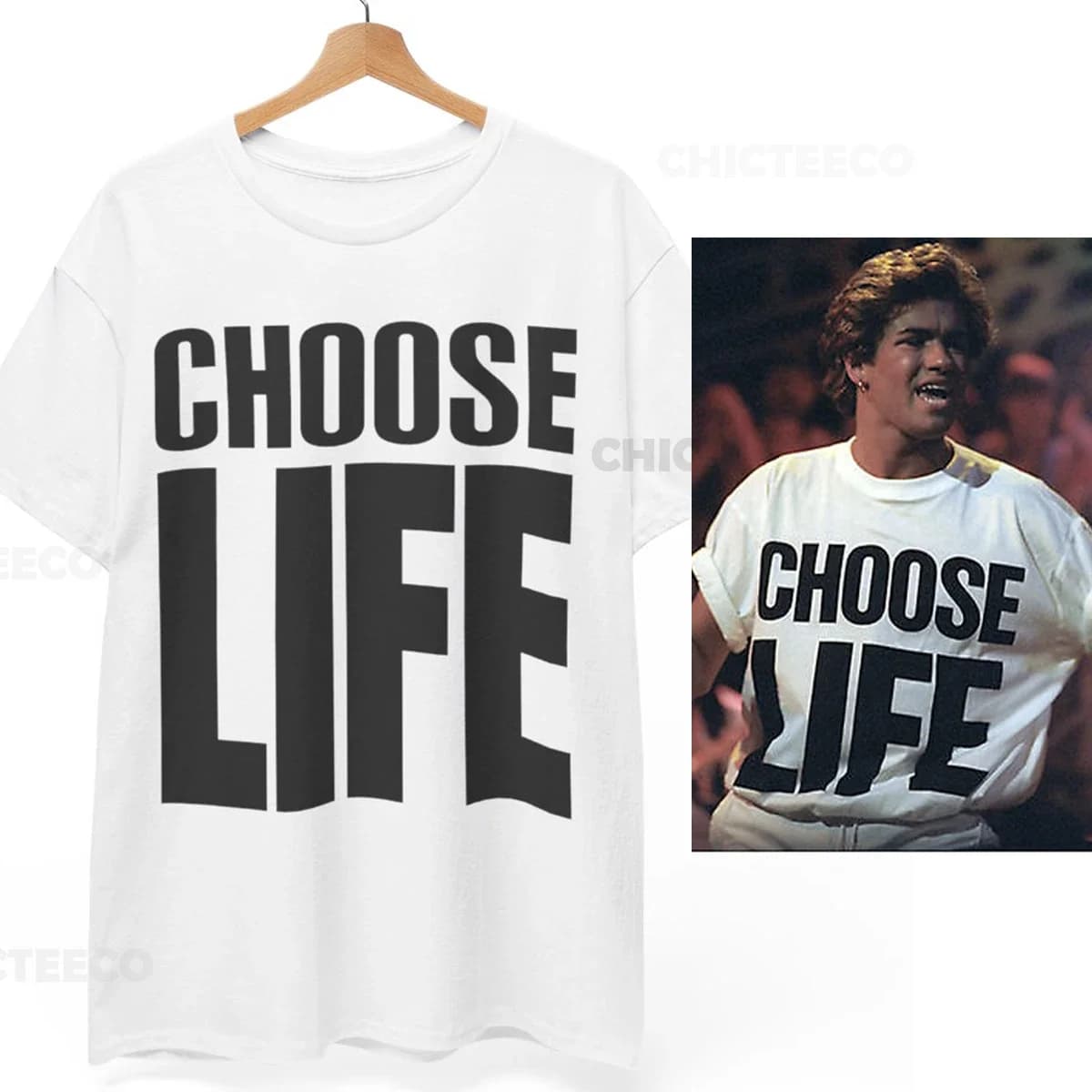 Summer Funny Choose Life Letter Printed T-Shirt Women's Men's Unisex Short-sleeved Retro Street Y2K Casual Fashion Tops Clothing