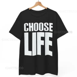 Summer Funny Choose Life Letter Printed T-Shirt Women's Men's Unisex Short-sleeved Retro Street Y2K Casual Fashion Tops Clothing