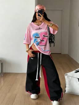 2026 Y2K Mesh Jersey Clothes - Oversized Streetwear Top for Women, Casual Sporty Style for Summer, Club & Daily Outfits