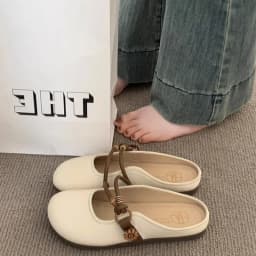 Summer Round Toe Women Slippers Soft-soled Fashion Flat Heel Women Shoes Ladies Outdoor Comfortable Flat Slippers Women 323