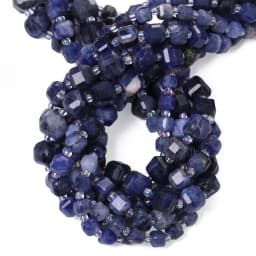 5.5-10mm A+ Faceted Cube Natural Stone Blue Sodalite Jasper Beads Square Spacer Beads for Jewelry Making DIY Charms Bracelets