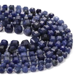 5.5-10mm A+ Faceted Cube Natural Stone Blue Sodalite Jasper Beads Square Spacer Beads for Jewelry Making DIY Charms Bracelets
