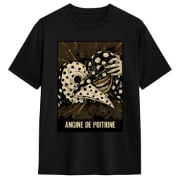 Men's T-Shirt Angine De Poitrine Band Fashion Cotton Tees Short Sleeve T Shirts O Neck Clothing Printed