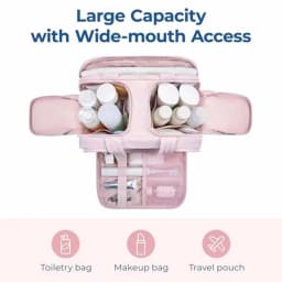 Multi Pockets Cosmetic Bag Female Travel Wash Handbag Bathroom Partition Shower Makeup Pouch Waterproof Toiletries Organizer